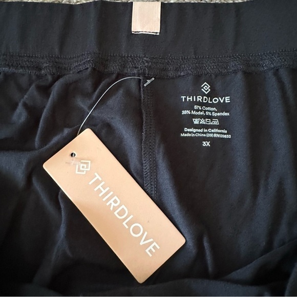 NWT ThirdLove WonderKnit Pajama Jogger Pants Black - Picture 4 of 7
